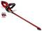 Red hedge trimmer with black handle, brand 'Einhell'. Note: 'Battery and charger not included'.