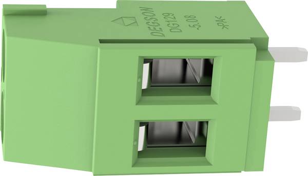 Degson DG129-5.08-02P-14-00AH-1 Screw terminal 3.31 mm² Number of pins 2 Green 1 pc(s)