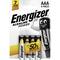 'Pack of 4 Energizer AAA Alkaline Batteries, 7-year shelf life, up to 50% longer lasting compared to competitors.'