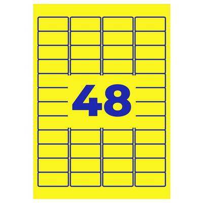 Yellow card with blue lines in grid form and the large number '48' in the centre.