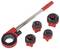 Pipe Threading Machine in Red with Four Interchangeable Cutting Heads, Ideal for Piping Installation Work