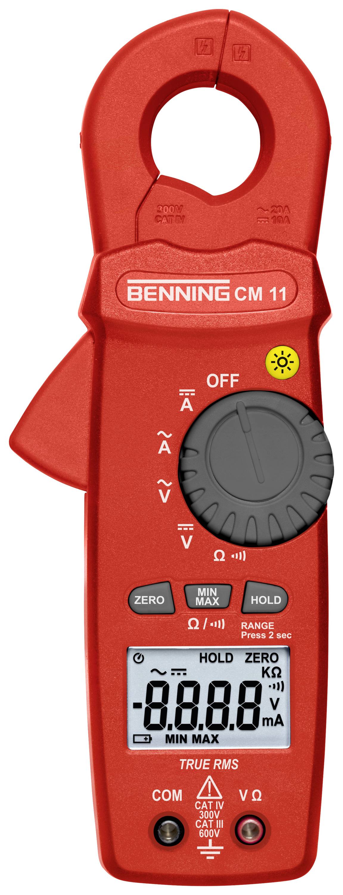 Benning CM 11 Clamp meter, Handheld multimeter Digital CAT IV 300 V Display (counts): 6000