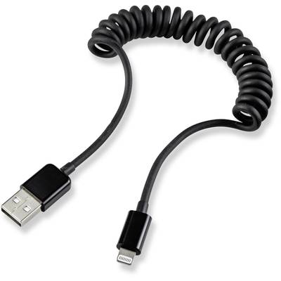 Renkforce Apple iPad/iPhone/iPod Cable [1x USB 2.0 connector A - 1x Apple Dock lightning plug] 0.95 m Black