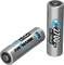 Two AA batteries, one standing and the other lying down. Both have a capacity of 2500 mAh, marked with 'ANSMANN'.