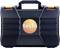 Black tool case with orange accents and the 'testo' inscription in the centre, used for transporting measuring instruments.