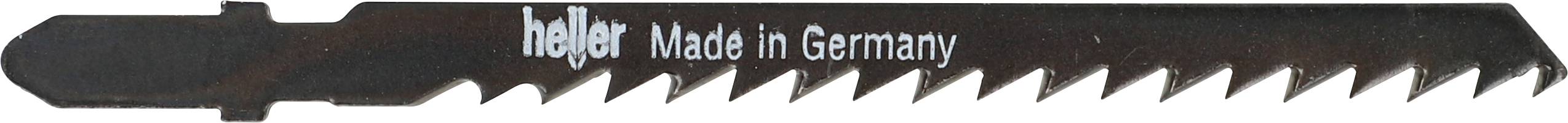Sabre saw blade with a sharp zigzag pattern and 'Heller Made in Germany' print.