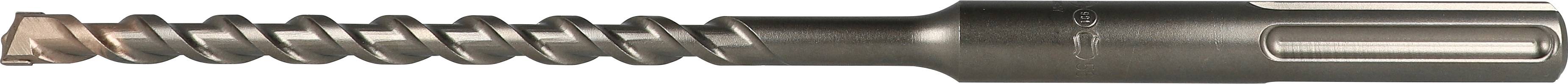 Metal drill bit with a spiral design and smooth surface, suitable for drilling into hard materials.