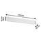A rectangular, chrome-plated handle measuring 600 mm in length and 68 mm in height. Markings indicate the dimensions.
