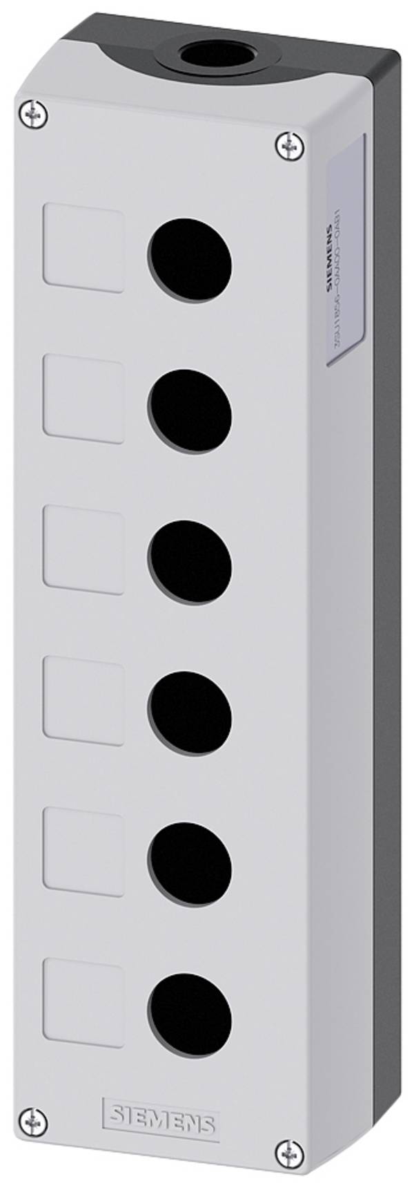Siemens 3SU1856-0AA00-0AB1 3SU18560AA000AB1 Housing 6 installation slots, for floor mounting (L x W x H) 285 x 85 x 64 mm  Grey 1 pc(s)