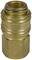 Brass Quick-Release Coupling for Compressed Air Systems. Cylindrical shape with grooved body and centred O-ring, for secure connection.