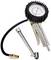 Air pressure gauge: Displays current tyre pressure on an analogue dial, connected with a flexible hose and metal valve.