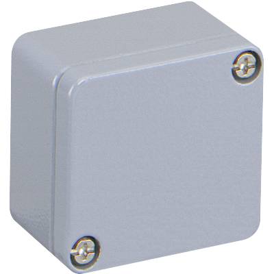 Compact, grey plastic box with two visible screws, suitable for storage or as a connection point in electrical installations.