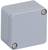 Compact, grey plastic box with two visible screws, suitable for storage or as a connection point in electrical installations.