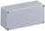 Grey, rectangular enclosure with rounded edges and four screws at the corners.