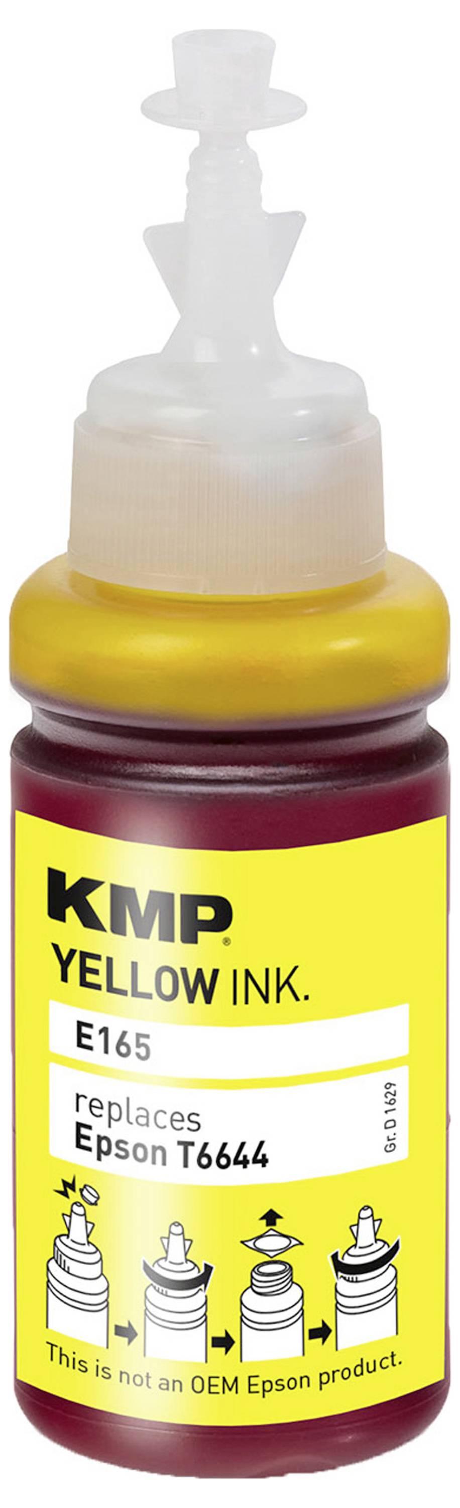 KMP Ink refill replaced Epson T6644 Compatible Yellow 70 ml E165 1629,0009-2