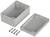 Plastic enclosure, two-part, open with four screws beside it. Suitable for protecting electronic components.