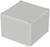 Grey, square plastic enclosure with a screwed lid, suitable for protecting electronic components.