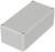 Grey, rectangular enclosure with rounded corners and four screws at the corners. Suitable for electronic or cable installation.