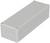 Rectangular grey plastic enclosure with side screws at the corners, suitable for electronics or cable protection.