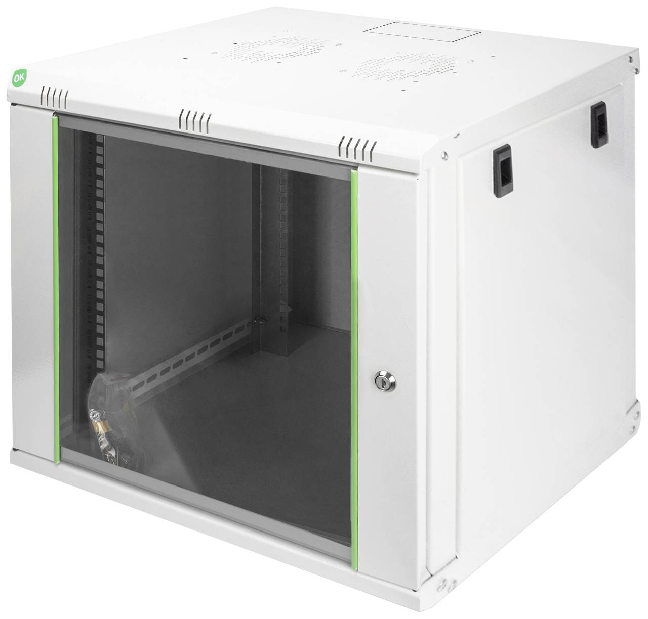 Digitus DN-19 09-U-EC 19" wall cabinet (W x H x D) 600 x 505 x 450 mm 9 U Grey-white (RAL 7035)