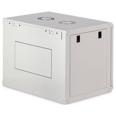 A rectangular metallic enclosure with ventilation fans on top, suggesting use for housing electronic equipment or sensitive devices.