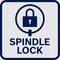 'Spindle Lock' symbol shows a padlock within a circle.
