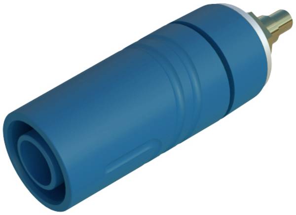 Hirschmann Test & Measurement SAB 2640 LK Au Safety jack socket Socket, vertical vertical Pin diameter: 4 mm Blue 1 pc(s)