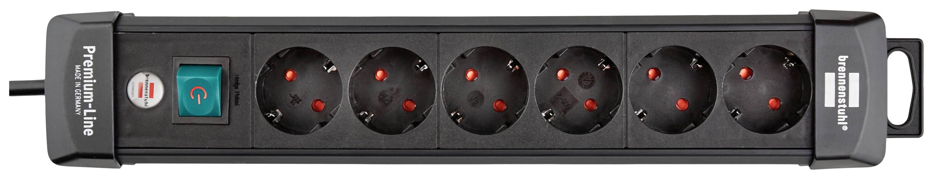Brennenstuhl 1951160100 Power strip (+ switch) 6x Black PG connector 1 pc(s)