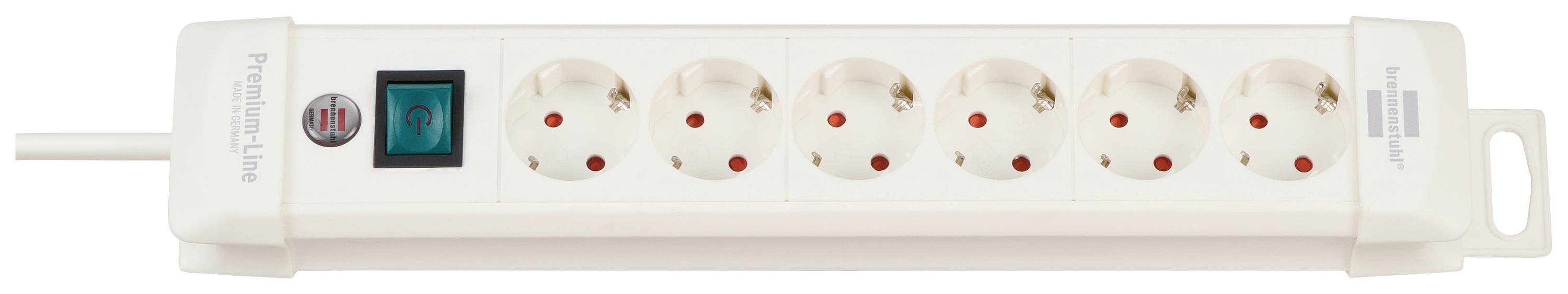Brennenstuhl 1952260100 Power strip (+ switch) 6x White PG connector 1 pc(s)