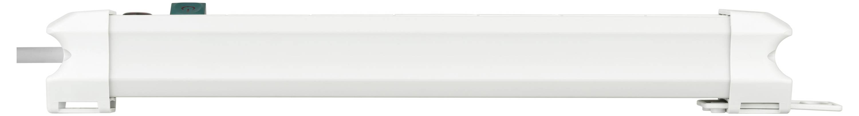 White fluorescent tube light fixture with mounting clips, shown horizontally on a plain background.