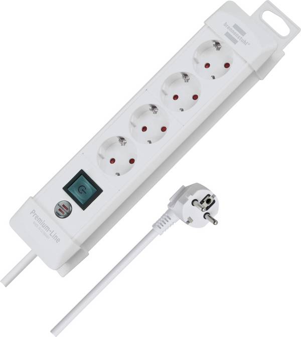 Brennenstuhl 1952240100 Power strip (+ switch) 4x White PG connector 1 pc(s)