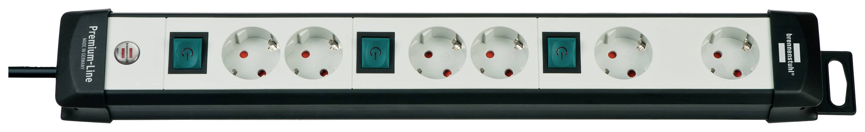 Brennenstuhl 1951560600 Power strip (+ switch) 6x Grey, Black PG connector 1 pc(s)