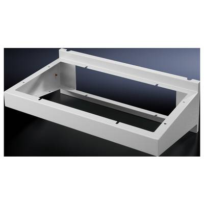A rectangular metal frame on a dark background, presumably a component for technical applications, without any discernible markings.