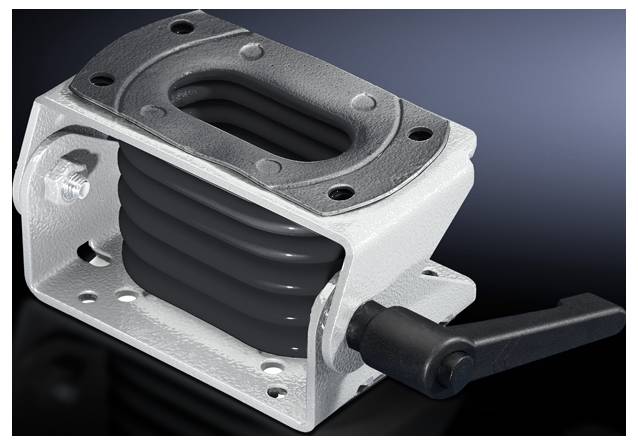 Rittal CP 6206.460 Adjustable angle piece swivelling, tiltable Steel plate, Plastic Grey-white (RAL 7035), Graphite grey (RAL 7024) 1 pc(s)