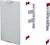 Grey rectangular metal box with red mounting brackets and metal fixings, likely for installation or attachment.