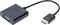 'A black HDMI-to-VGA adapter cable with an HDMI plug on one end and a VGA socket on the other.'