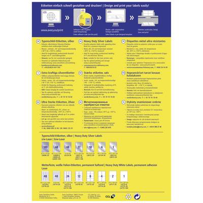 'Quickly Design and Print Labels!' Guide for Using Robust Silver Labels with Various Application Details.