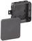Black rectangular plastic junction box with open lid, suitable for electrical installations.