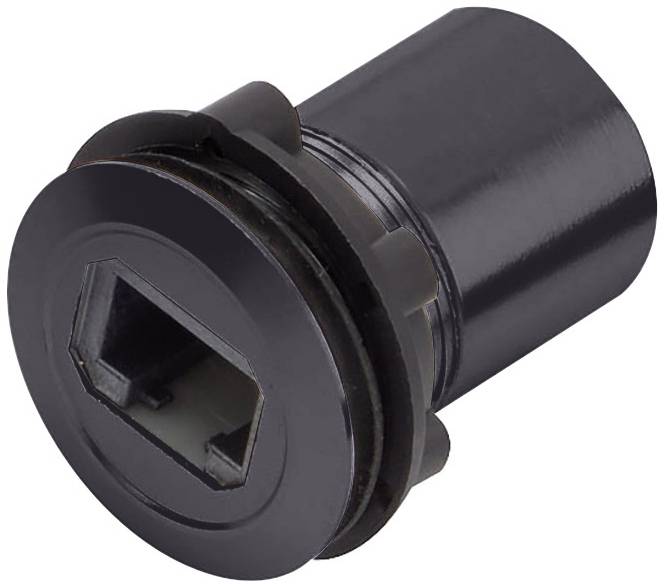 TRU COMPONENTS RJ45-02-BK RJ-PANEL BUSH RJ45 CAT5 8/8 1417397 Socket, built-in Black 1 pc(s)