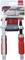 Bessey adjustable clamp in packaging, metal construction with red handle.