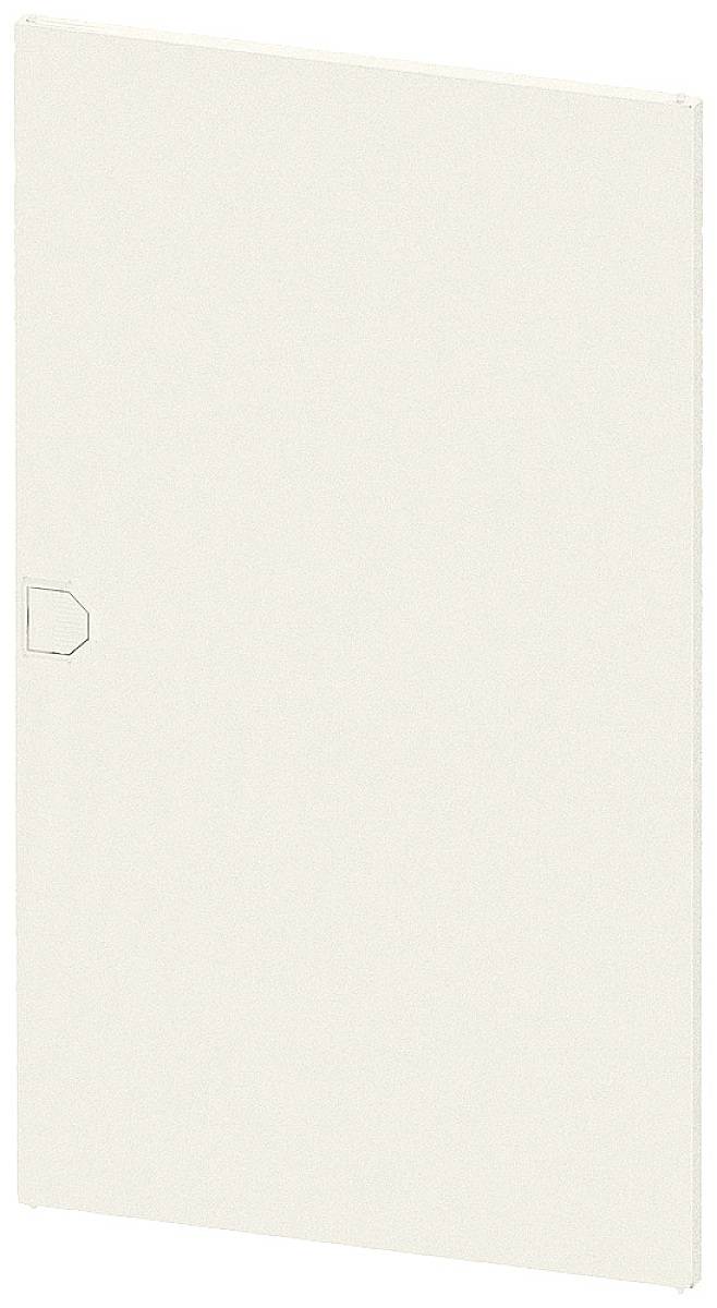 A plain white door against a white background.