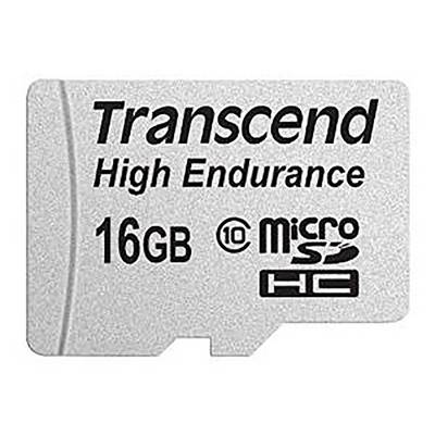 Transcend High Endurance microSDHC card  16 GB Class 10 incl. SD adapter