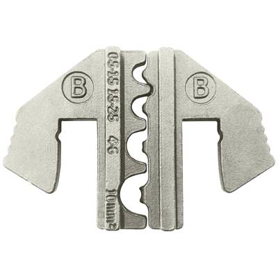 Metal object with symmetrical design, marked with 'B', containing scales '05-15 15-25' and '10 mm'.