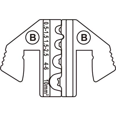 Wire strippers with scale for cable cross-sections 0.5-10 mm² for precise cable stripping. Side markings with letter B.