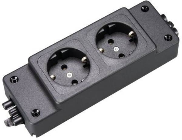 Wieland Electric 99.600.0028.0 2x Power strip w/o switch  Black
