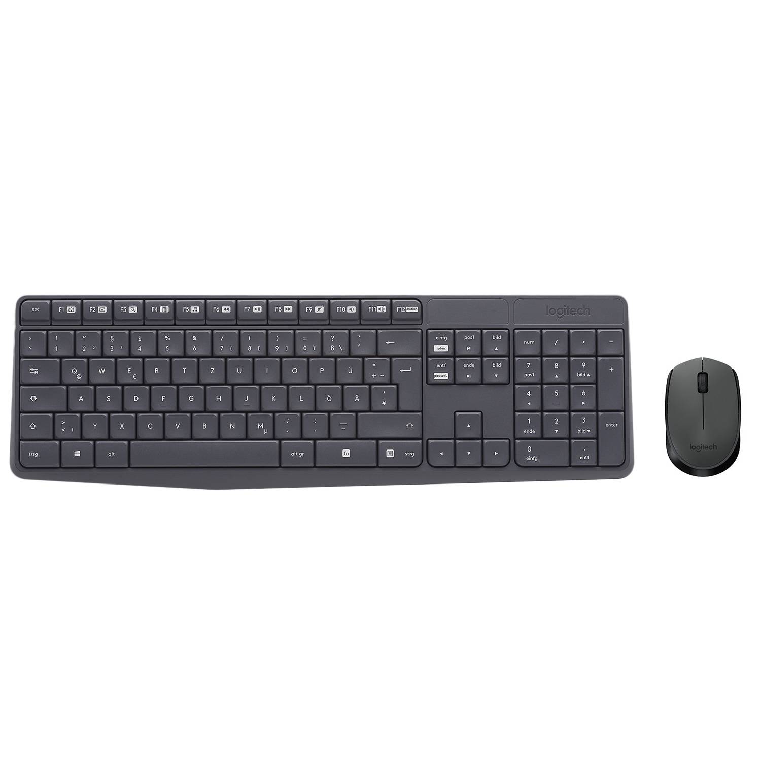 Buy Logitech MK235 Radio Keyboard and mouse set Splashproof German
