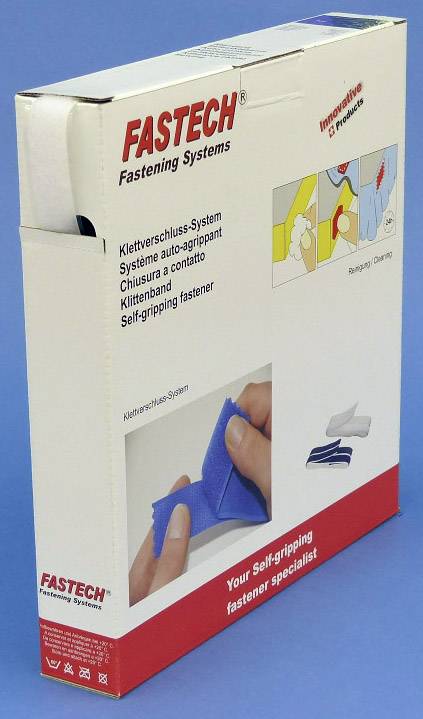 FASTECH® B20-SKL-L-000025 Hook-and-loop tape stick-on (hot melt adhesive) Hook pad (L x W) 25 m x 20 mm White 25 m