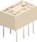 'Rectangular electronic component (relay) with multiple metal pins for printed circuit board mounting, inscription: TYPE MI, TE AXICOM.'