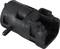 A black plastic plug with a rectangular shape and various recesses and clips.
