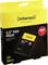Intenso 2.5" SSD 480 GB in yellow packaging. Specifications: SATA III, Read speed: up to 520 MB/s, Write speed: up to 480 MB/s.